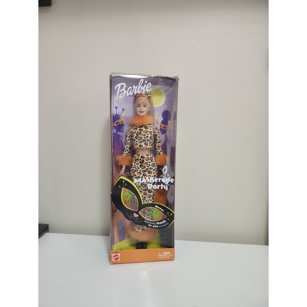 2002 Vintage Mattel Barbie Doll Maskerade Party Halloween Cat #56284 NEW In Box